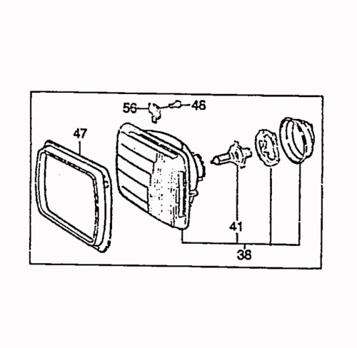 Headlight front (piece) left or right